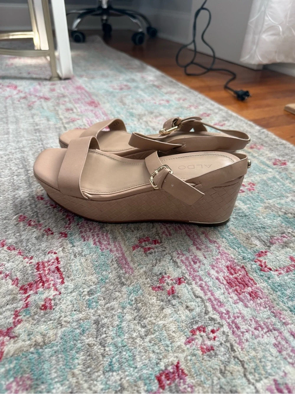 Aldo Eloiniel Platform Sandal- Bone